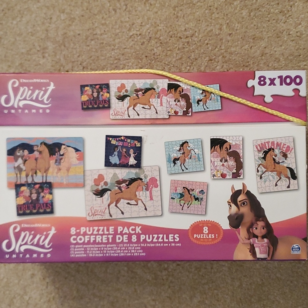 Spirit - 8 puzzle pack - like brand new (some never opened). 100 pieces each.